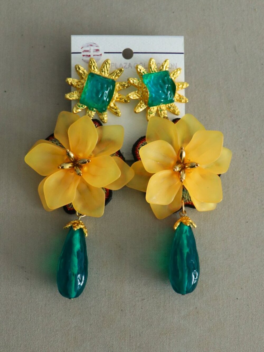 Schiaparelli Inspired Flower Fashion Earrings